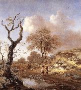 WYNANTS, Jan A Hilly Landscape wer oil painting
